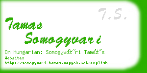 tamas somogyvari business card